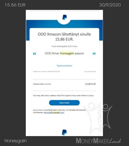 Pagamento 7 per Honeygain