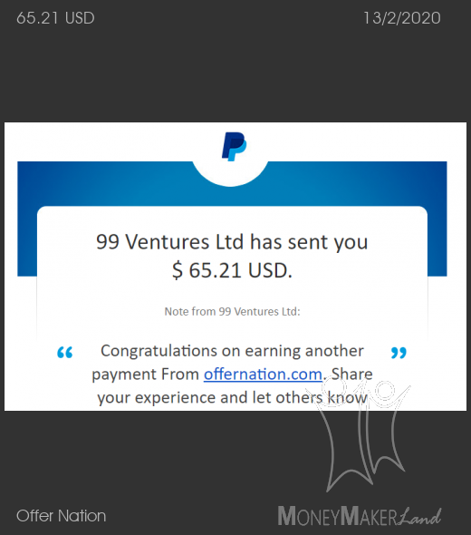 Payment 36 for Offer Nation