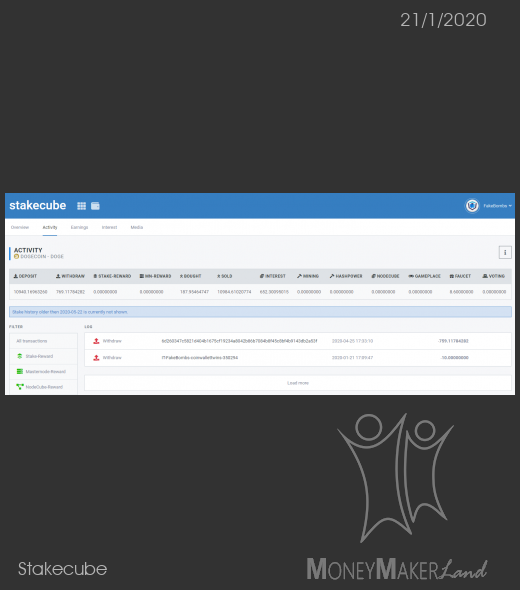 Pagamento 8 per Stakecube