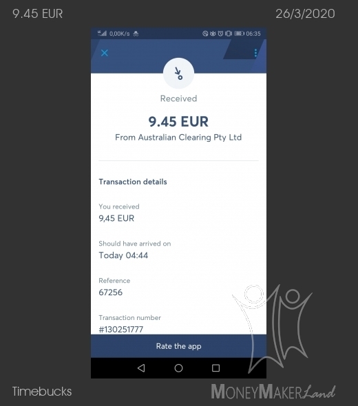 Pagamento 58 per Timebucks